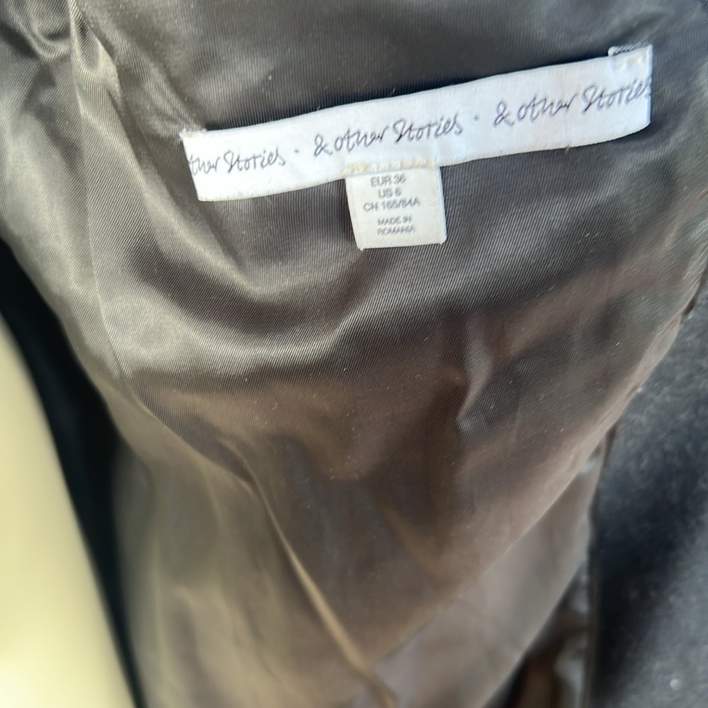 & other stories fully lined pea coat wool - Picture 9 of 10